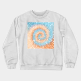 Boho orange blue tie dye Crewneck Sweatshirt